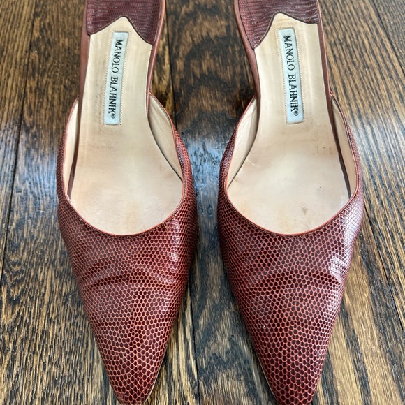 Manolo Blahnik snake skin shoes - Picture 2 of 3